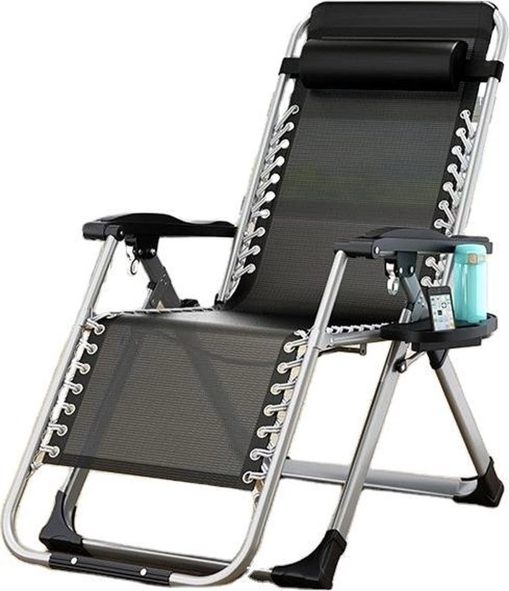 Brulo - Ligstoel Tuin - Ligstoelen - Strandstoel Opvouwbaar - Tuinstoel - Incl Tafel En Hoofdkussen 3 Brulo - Ligstoel Tuin - Ligstoelen - Strandstoel Opvouwbaar - Tuinstoel - Incl Tafel En Hoofdkussen