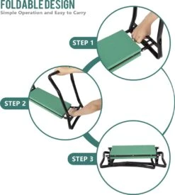 Uten - Kniebankje Tuin - Knie Steun - Tuinkruk Inklapbaar - Kniesteun Tuinieren - Kniekussen - Tot 150 Kg - Groen -Gardena Verkoop 1078x1200 1