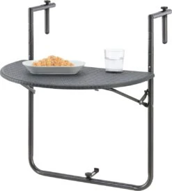 Balkontafel Cicala Inklapbaar 83,5x60x64 Cm Donkergrijs