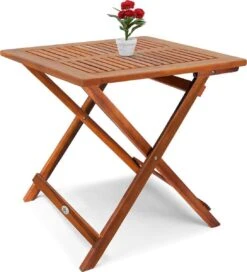Casaria Bijzettafel Acacia Hout- Inklapbaar - 70x70x73 Cm Bruin -Gardena Verkoop 1090x1200 1