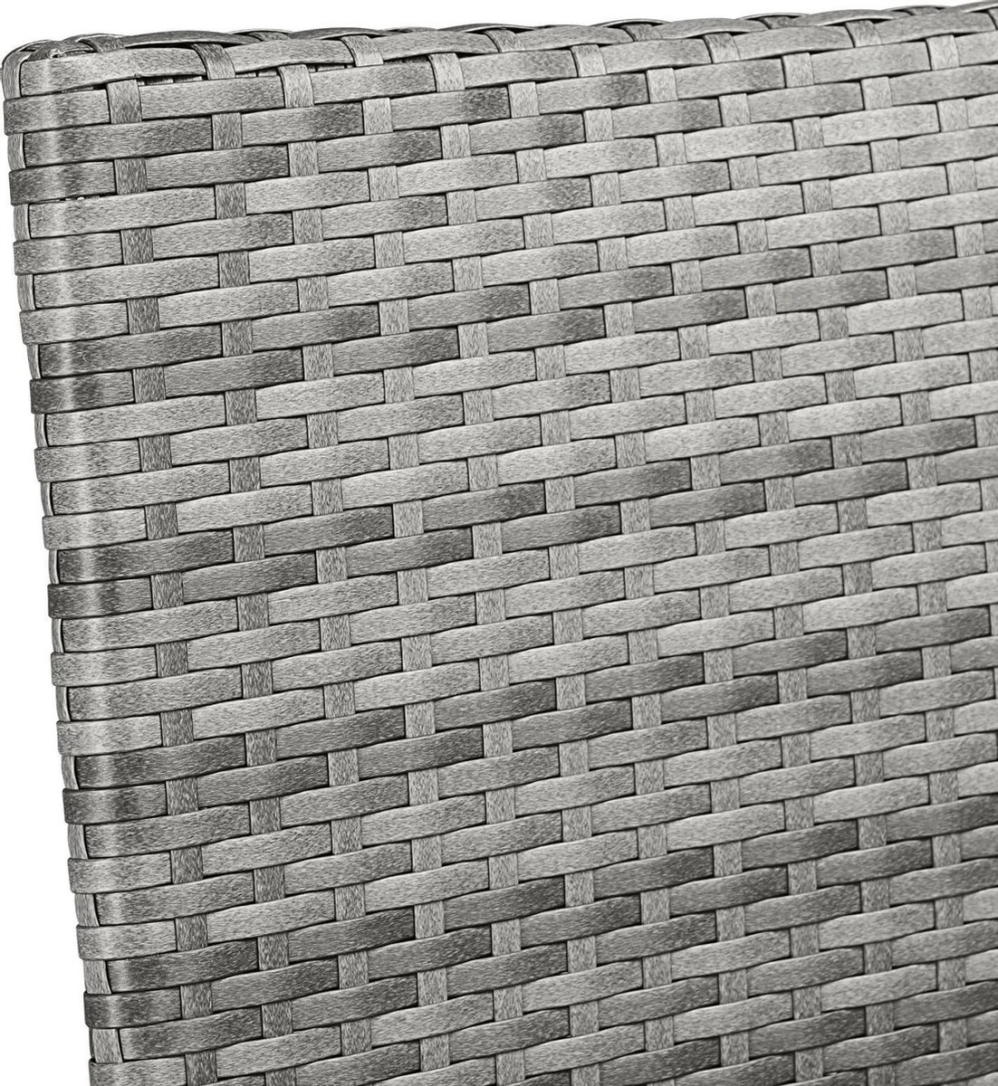 Casaria Polyrattan Tuinstoelen – 4 Stuks Stapelbaar – Grijs 11 Casaria Polyrattan Tuinstoelen – 4 Stuks Stapelbaar – Grijs - Afbeelding 9