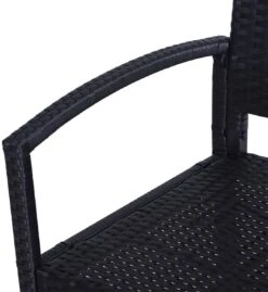 Outsunny Polyrotan Tuinbank 2-zits Parkbank Bank Staal Zwart 867-022 -Gardena Verkoop 1102x1200