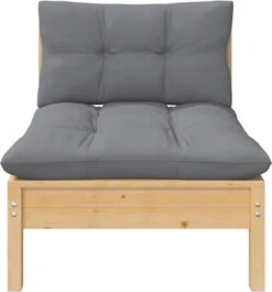 VidaXL 3-delige Loungeset Met Grijze Kussens Massief Grenenhout -Gardena Verkoop 1118x1200 1