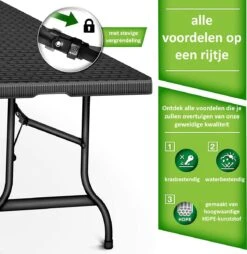 Sens Design Tuintafel Kunststof - Campingtafel Inklapbaar - Rotan-Look 10 Sens Design Tuintafel Kunststof - Campingtafel Inklapbaar - Rotan-Look -Gardena Verkoop 1165x1200 1