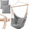 RENALUX Hangstoel Buiten En Binnen - Hangstoel Voor Binnen - Hangstoel Zonder Standaard - Hangstoel Cocoon - Gratis 2 Zachte Kussens - 150 KG - Grijs -Gardena Verkoop 1196x1200 2