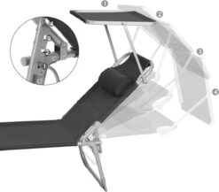 Ligstoel Met Hoofdsteun En Zon Bescherming Verstelbare Rugleuning Inklapbaar Donker Grijs Ligbed Tuin 16 Ligstoel Met Hoofdsteun En Zon Bescherming Verstelbare Rugleuning Inklapbaar Donker Grijs Ligbed Tuin -Gardena Verkoop 1200x1055 1