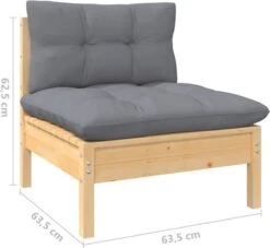 VidaXL 3-delige Loungeset Met Grijze Kussens Massief Grenenhout -Gardena Verkoop 1200x1105 1