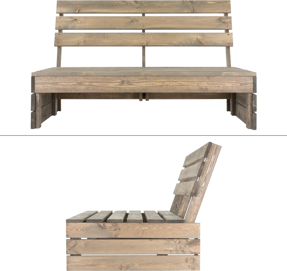 Pro Garden Palletbank - 120 Cm - 2-zits 8 Pro Garden Palletbank - 120 Cm - 2-zits - Afbeelding 6