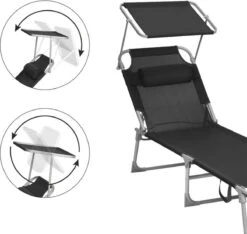 Ligstoel Met Hoofdsteun En Zon Bescherming Verstelbare Rugleuning Inklapbaar Donker Grijs Ligbed Tuin 14 Ligstoel Met Hoofdsteun En Zon Bescherming Verstelbare Rugleuning Inklapbaar Donker Grijs Ligbed Tuin -Gardena Verkoop 1200x1137