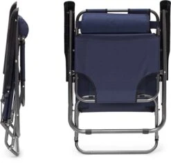 Relaxdays Ligstoel Inklapbaar - Ligbed Met Hoofdsteun - Strandstoel Verstelbaar - Camping - Donkerblauwe -Gardena Verkoop 1200x1148 3