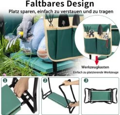 Uten - Kniebankje Tuin - Knie Steun - Tuinkruk Inklapbaar - Kniesteun Tuinieren - Kniekussen - Tot 150 Kg - Groen -Gardena Verkoop 1200x1156 2