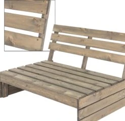 Pro Garden Palletbank - 120 Cm - 2-zits 18 Pro Garden Palletbank - 120 Cm - 2-zits -Gardena Verkoop 1200x1158