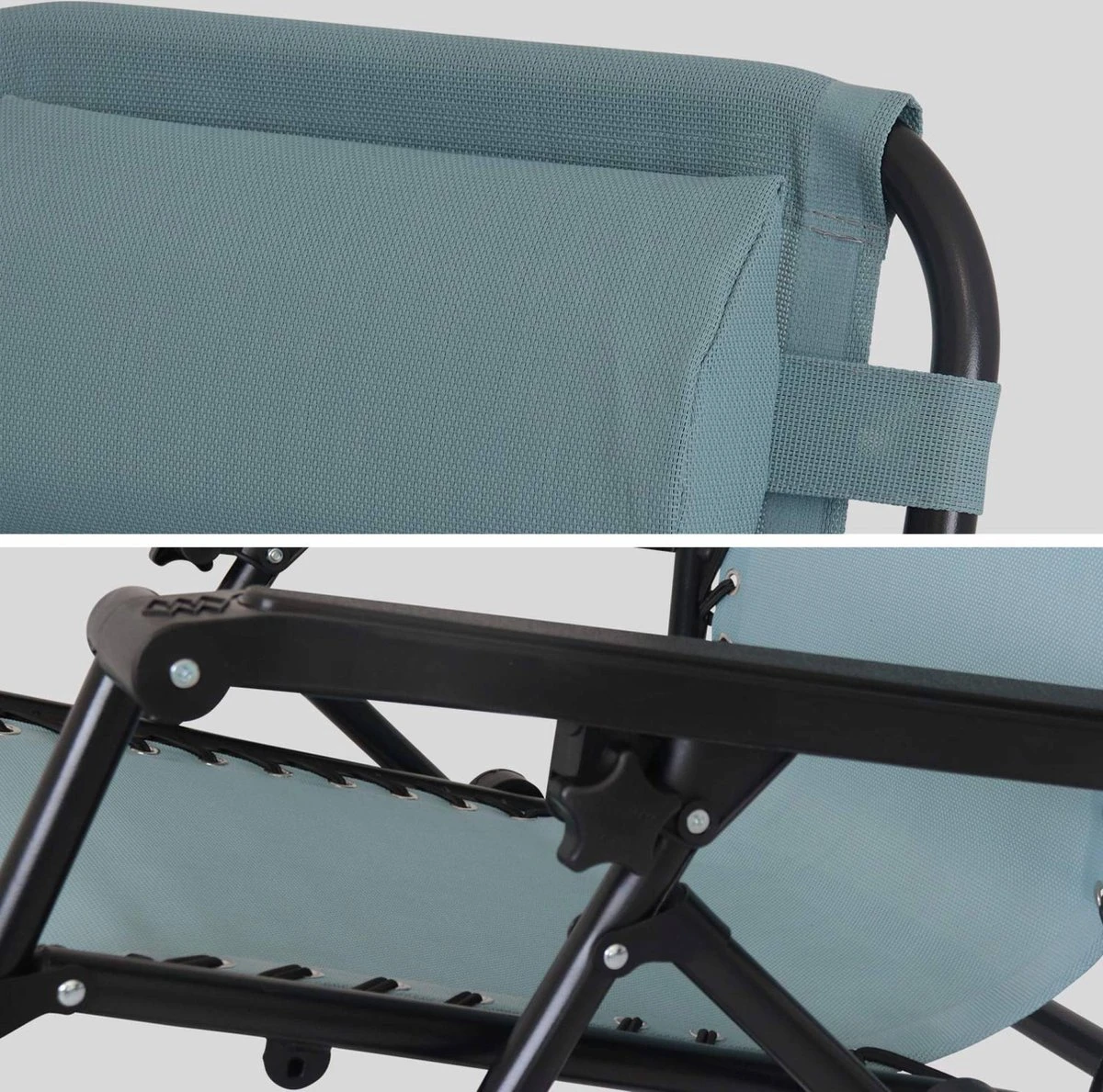 Alice's Garden Campingstoel PATRICK - Set Van 2 - Opvouwbaar - Verstelbaar - Smaragdgroen 5 Alice's Garden Campingstoel PATRICK - Set Van 2 - Opvouwbaar - Verstelbaar - Smaragdgroen - Afbeelding 3