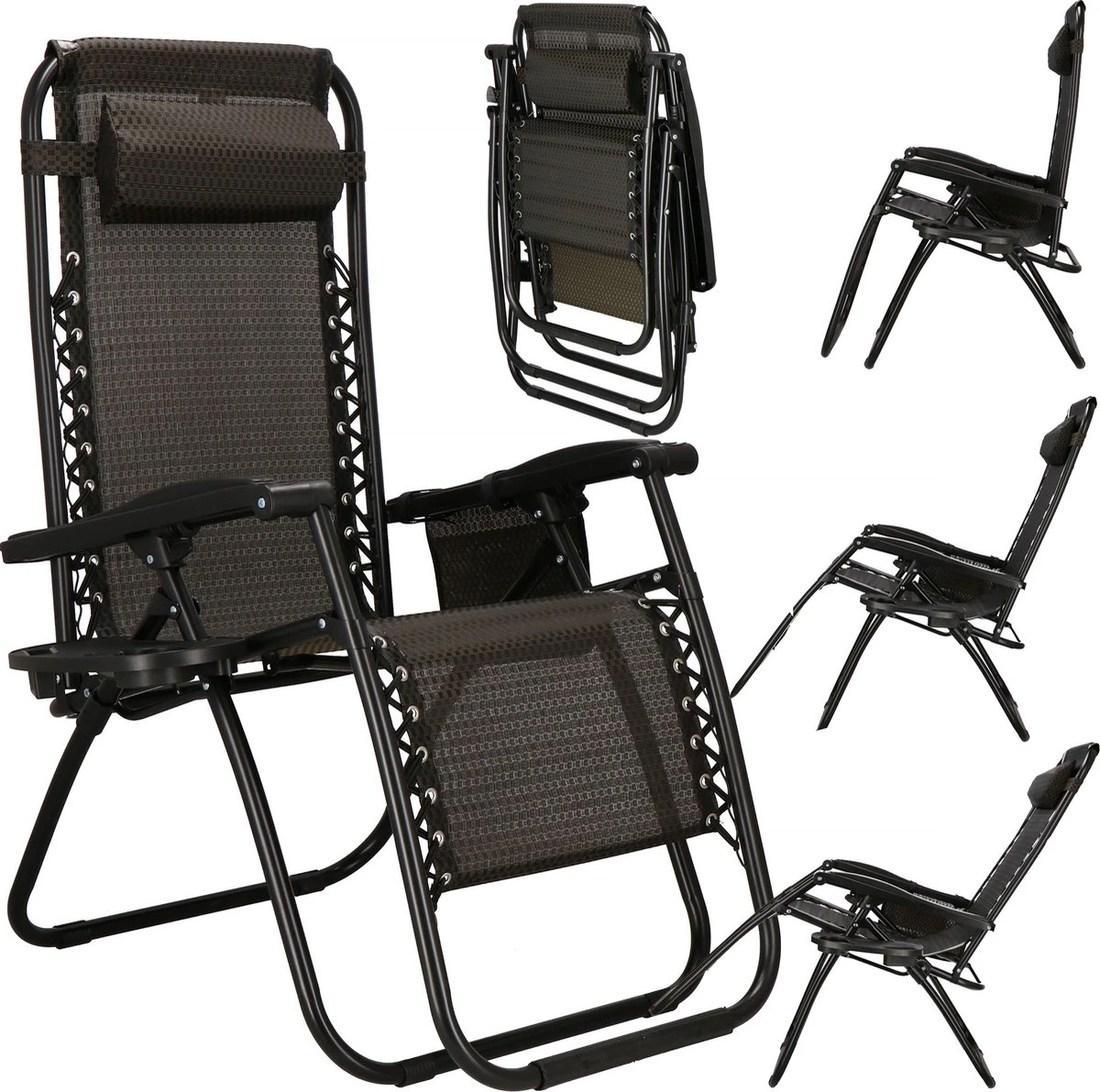 Springos Tuinstoel | Ligstoel | Opvouwbaar | Verstelbaar | Ergonomische Hoofdsteun | Bruin / Zwart 18 Springos Tuinstoel | Ligstoel | Opvouwbaar | Verstelbaar | Ergonomische Hoofdsteun | Bruin / Zwart - Afbeelding 16