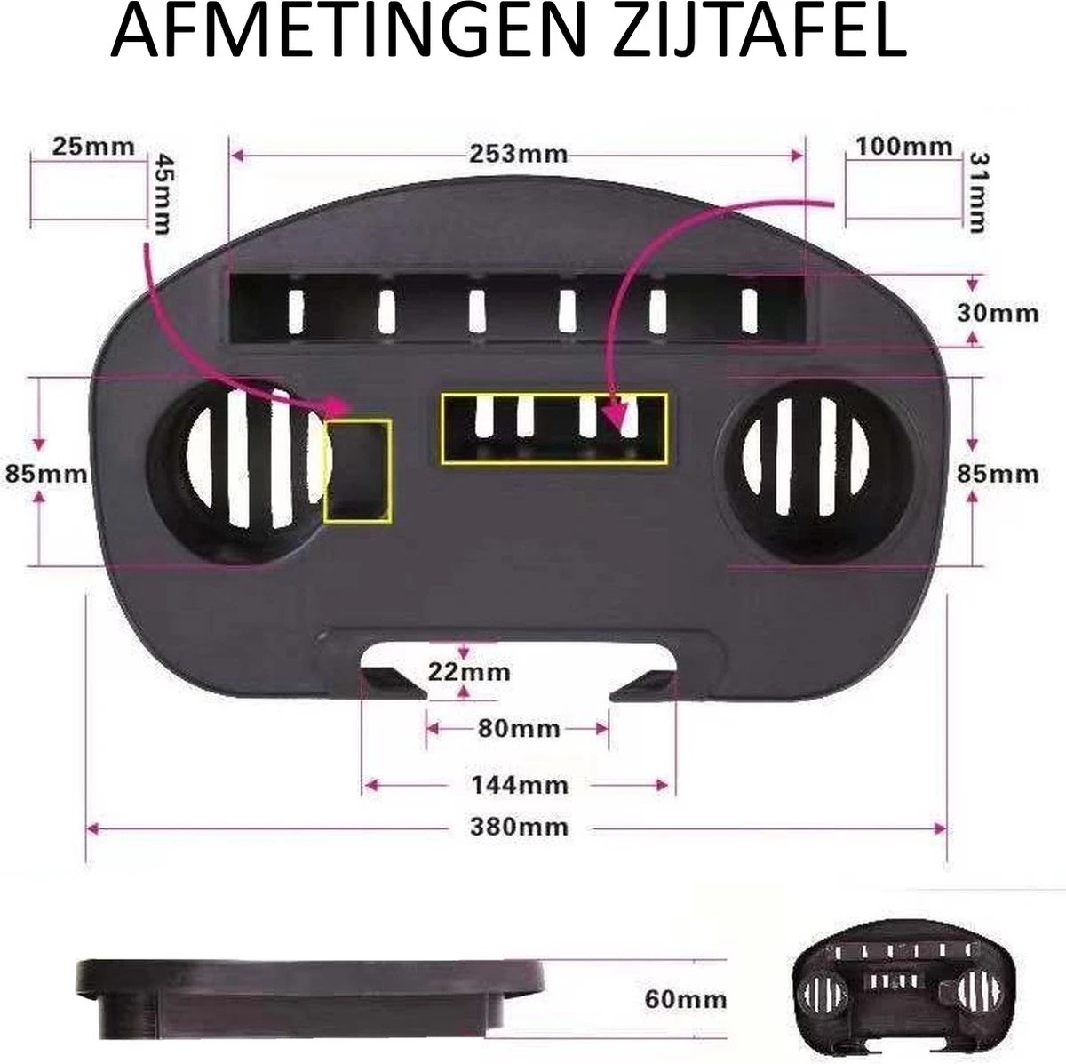Brulo - Ligstoel Tuin - Ligstoelen - Strandstoel Opvouwbaar - Tuinstoel - Incl Tafel En Hoofdkussen 5 Brulo - Ligstoel Tuin - Ligstoelen - Strandstoel Opvouwbaar - Tuinstoel - Incl Tafel En Hoofdkussen - Afbeelding 3