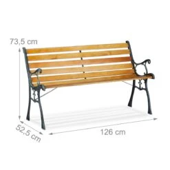 Relaxdays Tuinbank - Gietijzer - Parkbank - Tweezitter - Balkon & Terras - Houten Bank -Gardena Verkoop 1200x1200 125