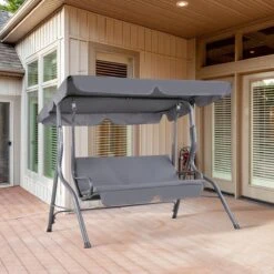 Merkloos Casaria Hollywood Schommel - Antraciet - Incl. Zonnekap -Gardena Verkoop 1200x1200 13