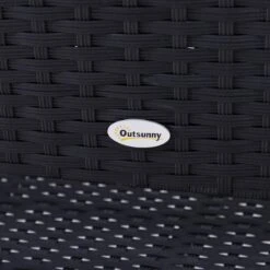 Outsunny Polyrotan Tuinbank 2-zits Parkbank Bank Staal Zwart 867-022 -Gardena Verkoop 1200x1200 139