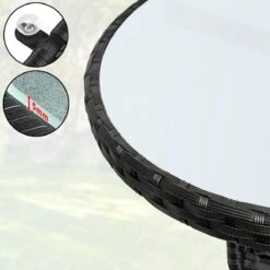 Casaria Polyrattan Bijzettafel 80cm Rond - 5mm Veiligheidsglas – Zwart 16 Casaria Polyrattan Bijzettafel 80cm Rond - 5mm Veiligheidsglas – Zwart -Gardena Verkoop 1200x1200 244