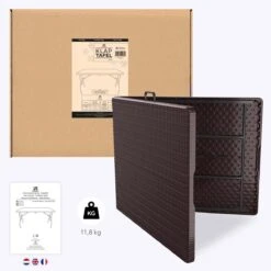 LifeGoods Klaptafel - Inklapbaar - 180 Cm - 6 Tot 8 Personen - Bruin -Gardena Verkoop 1200x1200 310