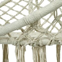 Macramé Hangstoel Beige - Beige Hangstoel - Hangstoel Touw - Hangstoel - Tot 110KG - Eenpersoons Hangstoel - Hang Stoel 1 Persoon - Hangstoel Voor Binnen - Hangstoel Zonder Standaard - Hangstoel Buiten -Gardena Verkoop 1200x1200 376