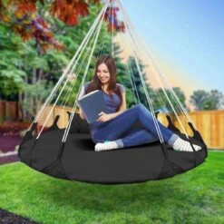 Hangnest Voor Binnen & Buiten. Met Groot En Dik Kussen Voor Volwassenen & Kinderen. Belastbaar Tot 125 Kg. VITA5 (Zwart) 8 Hangnest Voor Binnen & Buiten. Met Groot En Dik Kussen Voor Volwassenen & Kinderen. Belastbaar Tot 125 Kg. VITA5 (Zwart) -Gardena Verkoop 1200x1200 486