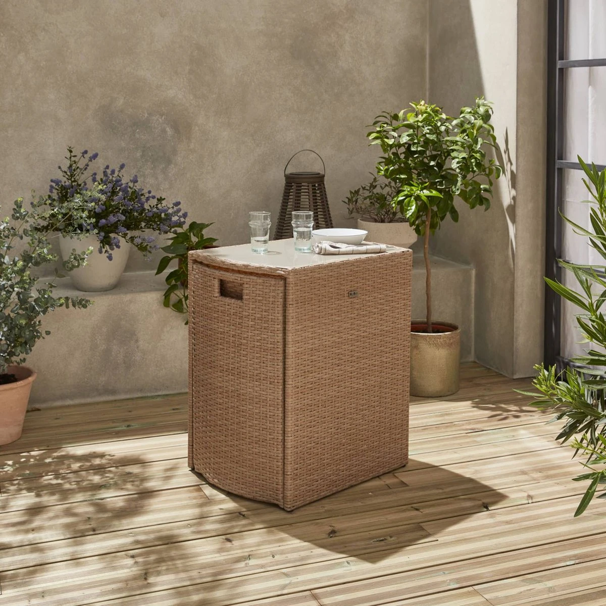 Alice's Garden Balkonset Doppio - 2 Stoelen - Inschuifbaar - Wicker - Beige 8 Alice's Garden Balkonset Doppio - 2 Stoelen - Inschuifbaar - Wicker - Beige - Afbeelding 6