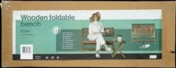 Merkloos Inklapbare Houten Tuinbank -Gardena Verkoop 1200x466