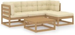 VidaXL 5-delige Loungeset Met Kussens Massief Grenenhout -Gardena Verkoop 1200x566 2