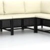 VidaXL 4-delige Loungeset Met Kussens Poly Rattan Zwart 2 VidaXL 4-delige Loungeset Met Kussens Poly Rattan Zwart -Gardena Verkoop 1200x600 1