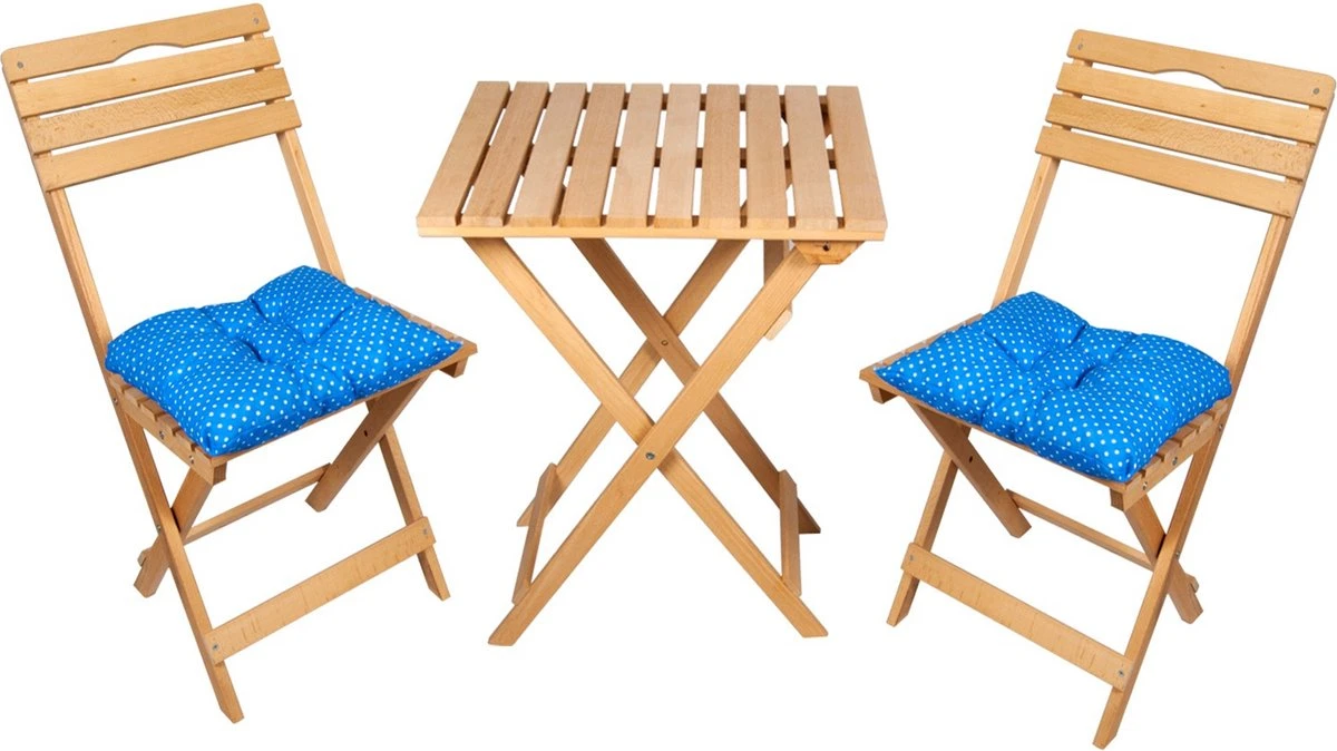 SiRaC - Houten Tuinset - Balkonset - 3-delig - Met Paarse Kussens - Natuurlijke Hout - Balkon Meubelen - 2 Persoons Balkonset - Twee Stoelen En Bijzettafel - Hout 3 SiRaC - Houten Tuinset - Balkonset - 3-delig - Met Paarse Kussens - Natuurlijke Hout - Balkon Meubelen - 2 Persoons Balkonset - Twee Stoelen En Bijzettafel - Hout