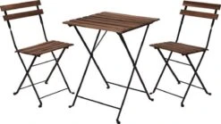 Wooners® Bistroset - Tuintafel Met Twee Stoelen - Metaal En Hout - Zwart 8 Wooners® Bistroset - Tuintafel Met Twee Stoelen - Metaal En Hout - Zwart -Gardena Verkoop 1200x674 2