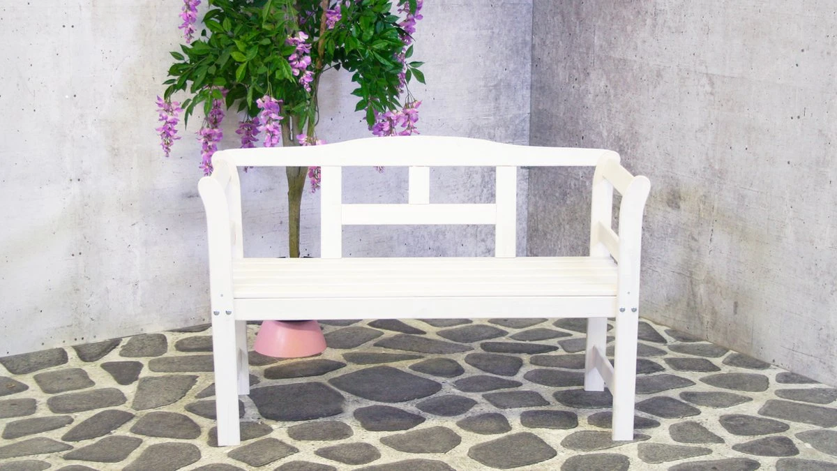 SenS-Line Friesen Tuinbank - Hout - Wit 9 SenS-Line Friesen Tuinbank - Hout - Wit - Afbeelding 7