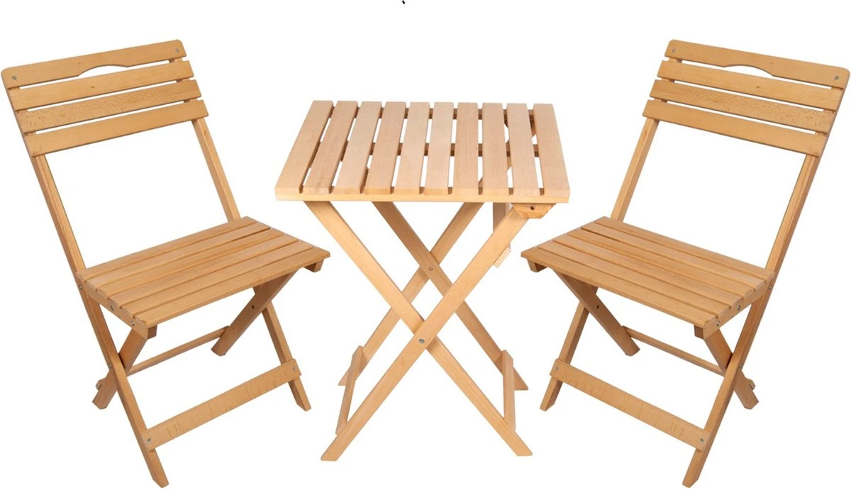 SiRaC - Houten Tuinset - Balkonset - 3-delig - Met Paarse Kussens - Natuurlijke Hout - Balkon Meubelen - 2 Persoons Balkonset - Twee Stoelen En Bijzettafel - Hout 6 SiRaC - Houten Tuinset - Balkonset - 3-delig - Met Paarse Kussens - Natuurlijke Hout - Balkon Meubelen - 2 Persoons Balkonset - Twee Stoelen En Bijzettafel - Hout - Afbeelding 4