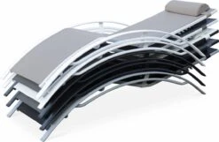 Alice's Garden Louisa Ligstoelen - Aluminium/Textileen - 1,67 M - Antraciet/Grijs -Gardena Verkoop 1200x780 1