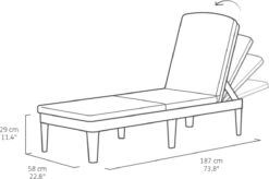 Allibert Jaipur Ligbed - 58x187,5x29 Cm - Grafiet -Gardena Verkoop 1200x796 3