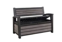Keter - Hudson Bench Box - 2-zits Bank - Opbergbox - Hout Look & Feel - 227L - 138x63x89cm - Antraciet 25 Keter - Hudson Bench Box - 2-zits Bank - Opbergbox - Hout Look & Feel - 227L - 138x63x89cm - Antraciet -Gardena Verkoop 1200x800 32