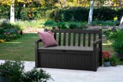 Keter Eden Garden Bench Opbergbank - 265L - 140x60x84cm - Zwart/Grijs 13 Keter Eden Garden Bench Opbergbank - 265L - 140x60x84cm - Zwart/Grijs -Gardena Verkoop 1200x800 4