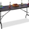 MaxxGarden Vouwtafel - Zwart - Rotanlook - 180x75x74 Cm -Gardena Verkoop 1200x831 1