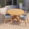 Tuindeco - Ronde Tuintafel - Massief Teak Hout - 150 Cm - Voor Buiten! -Gardena Verkoop 1200x831