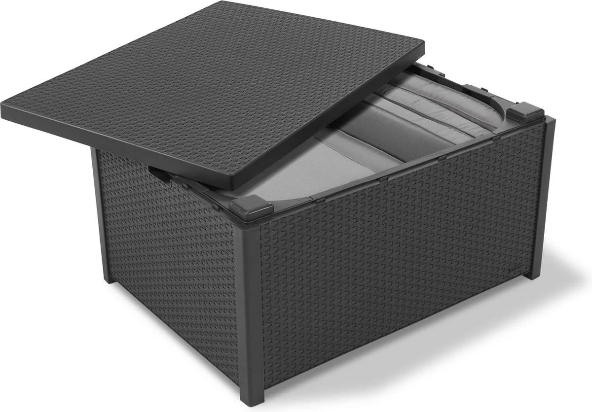 Allibert Arica Tuintafel - 79x59,5x42 Cm - Grafiet 7 Allibert Arica Tuintafel - 79x59,5x42 Cm - Grafiet - Afbeelding 5