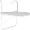 Luxe Inklapbare Balkontafel – 52 X 40 X 56cm – Wit – Hangend – Balkonbar – Balkontafels – Balkontafeltje – Hangtafel Balkon – Balcony Table – Voor Aan Het Balkon – Ophangbaar – Opklapbaar – Tafel – Inklapbaar – Buiten – Tafeltje – Klaptafel -Gardena Verkoop 1200x876
