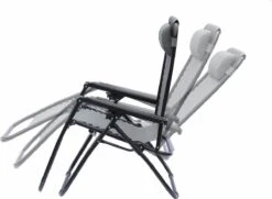 Alice's Garden Campingstoel PATRICK - Set Van 2 - Opvouwbaar - Verstelbaar - Grijs -Gardena Verkoop 1200x877