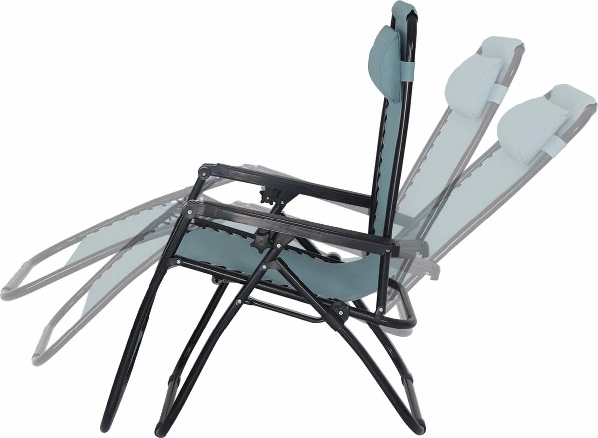 Alice's Garden Campingstoel PATRICK - Set Van 2 - Opvouwbaar - Verstelbaar - Smaragdgroen 6 Alice's Garden Campingstoel PATRICK - Set Van 2 - Opvouwbaar - Verstelbaar - Smaragdgroen - Afbeelding 4