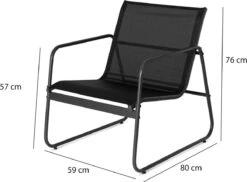 909 Outdoor Tuinset Camilla - 4-delig - Dubbele Zitbank - 2 Stoelen - Tafel - Stalenframe -Gardena Verkoop 1200x882