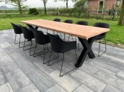 Tuintafel Douglas 300 Cm X 90 Cm | Stalen Poten | 8-10 Personen | DuuMaa -Gardena Verkoop 1200x899 10