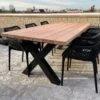 Tuintafel Douglas 220 Cm X 90 Cm | Stalen Poten | + Montage | Duurzame Eettafel | Onderhoudsarm 6-8 Personen | Geschaafd Hout | DuuMaa -Gardena Verkoop 1200x899 13