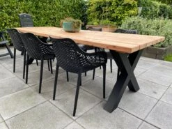 Tuintafel Douglas 300 Cm X 90 Cm | Stalen Poten | 8-10 Personen | DuuMaa -Gardena Verkoop 1200x899 8