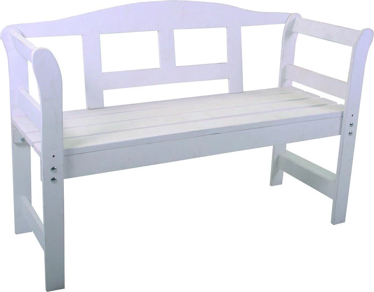 SenS-Line Friesen Tuinbank - Hout - Wit 4 SenS-Line Friesen Tuinbank - Hout - Wit - Afbeelding 2