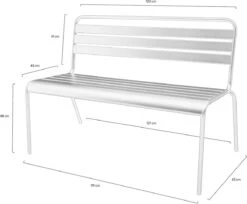 MaximaVida Metalen Tuinbank Max 120 Cm Olijfgroen -Gardena Verkoop 1200x992